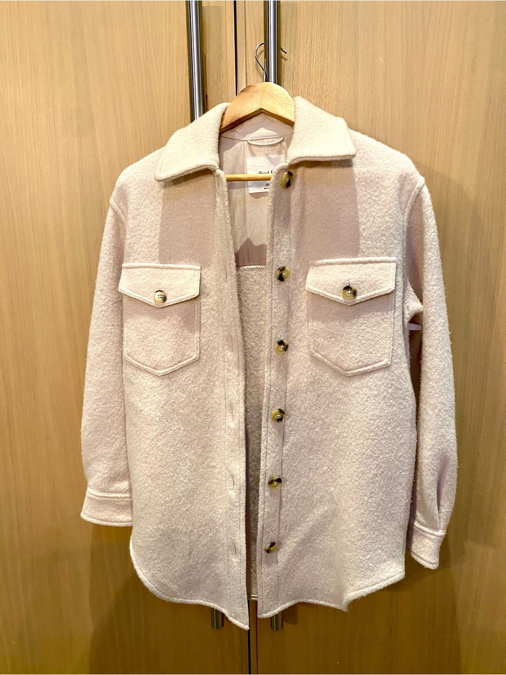 Wilfred Cream Teddy Shacket Jacket